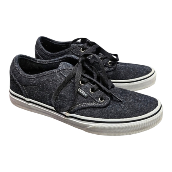 Vans Other - Vans Black Fabric Low Profile Skater Lace Up Sneakers Size Y5.5